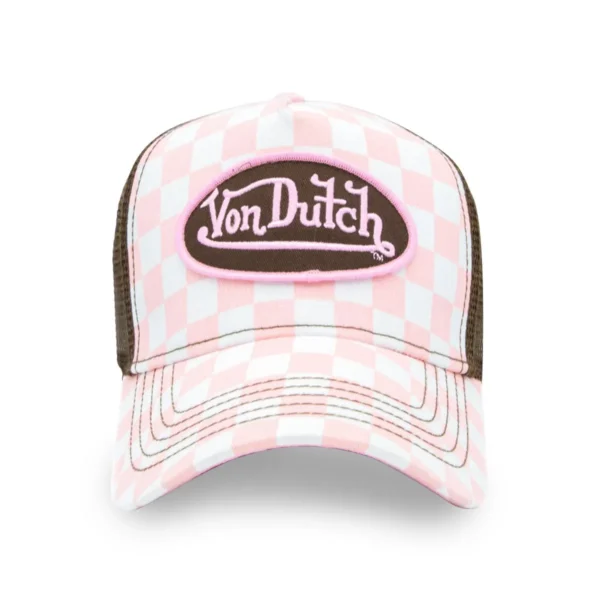 pink-white-checker-trucker