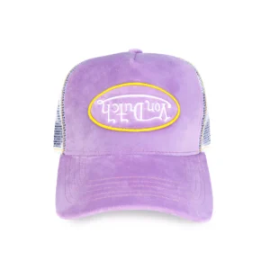 purple-velvet-trucker