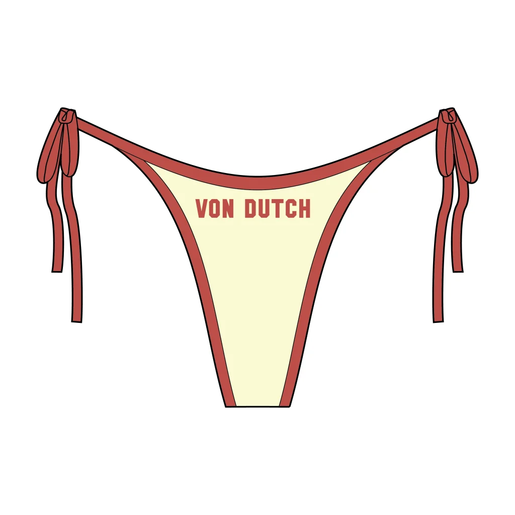 Dutch Americana Von Dutch Americana Yellow Bikini Bottom | Logo Triangle Swimwear