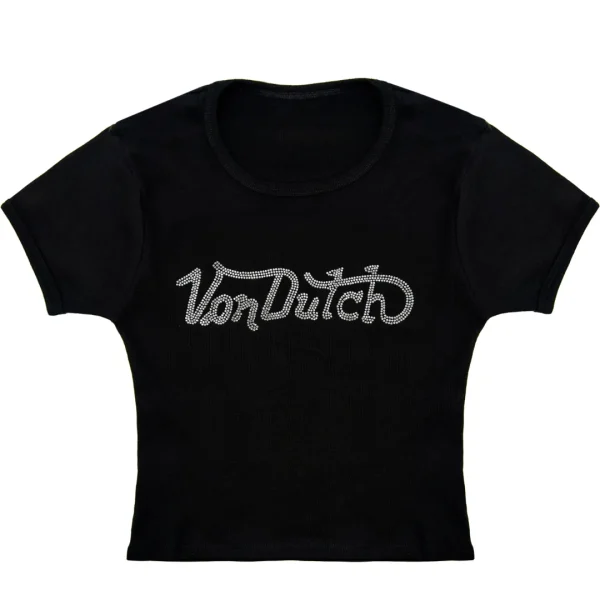 von-dutch-black-and-clear-retro-rhinestone-baby-tee