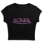 von-dutch-black-and-pink-classic-rhinestone-baby-tee