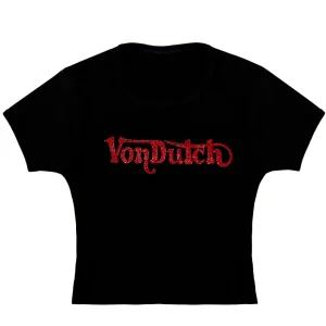 von-dutch-black-and-red-ranch-logo-rhinestone-baby-tee