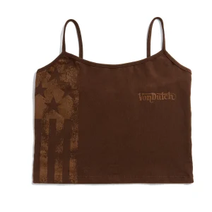 von-dutch-brown-racing-spaghetti-top