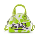 von-dutch-lime-green-cow-print-bowling-bag